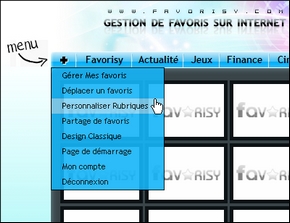 Favorisy Personnaliser mes rubriques